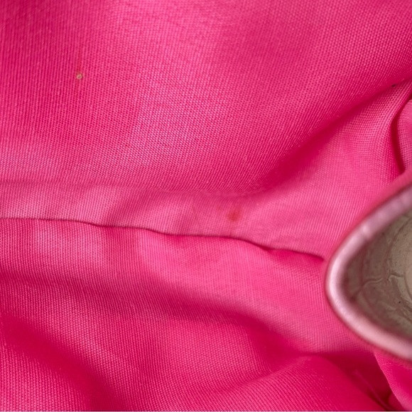 BISOU BISOU Pink Faux Croc Leather East West Baguette Y2K Shoulder Purse Bag - Picture 13 of 15